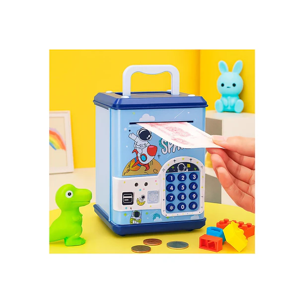 Alcancía Electrónica Infantil Con Clave Digital Y Huellas 6