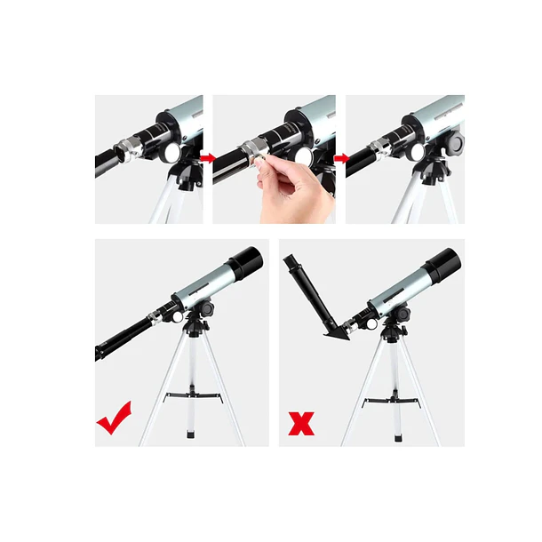 Telescopio Astronómico F36050 Lentes De Cristal Óptico 4