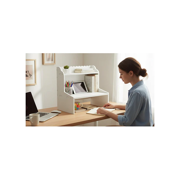 Estante Organizador De Escritorio Multifuncional Mdf 3