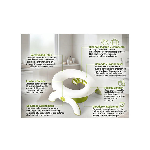 Inodoro Vasenilla Portátil 2-en-1 Para Niños Pelela 3