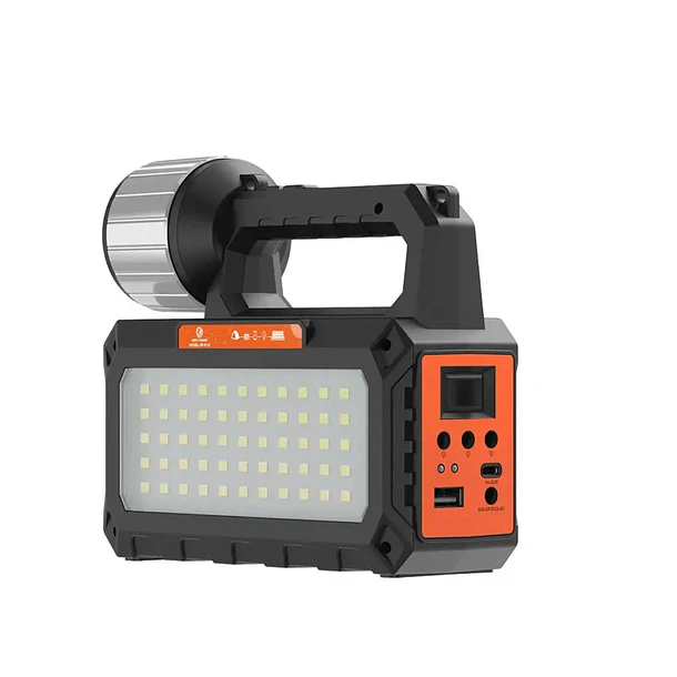 Kit De Energía Solar Multiusos Ampolletas+linterna+usb+radio Color Negro 2