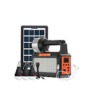Kit De Energía Solar Multiusos Ampolletas+linterna+usb+radio Color Negro 1