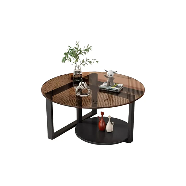 Mesa De Centro Moderna De Vidrio Templado 70x70x46 Cm 1