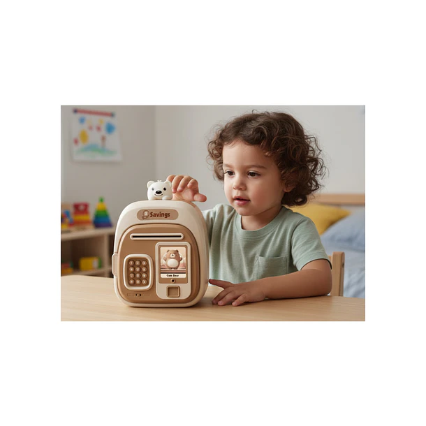 Alcancía Electrónica Para Niños Huella+sonido+teclado 4