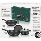 Set Ollas Y Sartenes Antiadherente Tipo Piedra 3 Ollas Wok 4