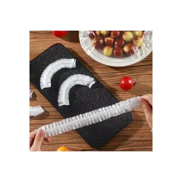 100 Bolsas Elásticas Tapas expandibles Mohits Bolsa para Conservar proteger congelar Tapar Alimentos 3