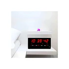 Reloj Digital Pared Cuadrado Vida Buenas LED Fecha Temperatura Negro 2