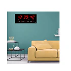 Reloj Digital Pared Cuadrado Vida Buenas LED Fecha Temperatura Negro 3