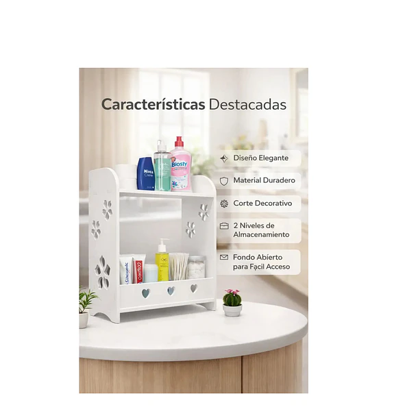 Estante Organizador Mueble Repisa Gabinete Multifunciona Mdf 3