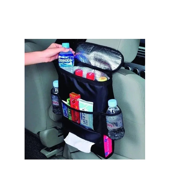 Organizador Protector Asiento Auto Con Bolsillo Térmico 4