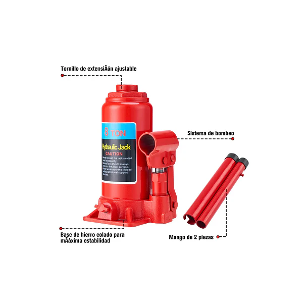 Gato Hidráulico Botella BlueDreamer 8T 8 Toneladas 2