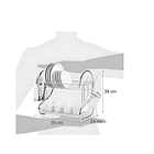 Escurridor Vajilla Chileshop 2 Niveles Acero Inoxidable Plateado  3