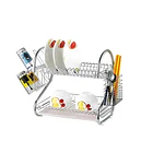 Escurridor Vajilla Chileshop 2 Niveles Acero Inoxidable Plateado  1