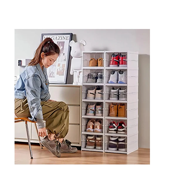 Cajas Organizadoras Apilables Para Zapatos 6 Unidades Plegables Generac 4