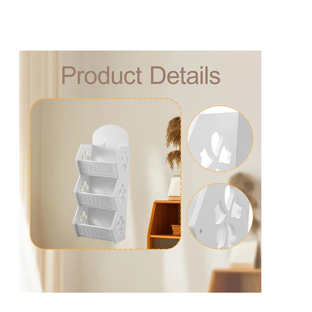 Estantería De Pared Para Baño, Organizador De Montaje  3