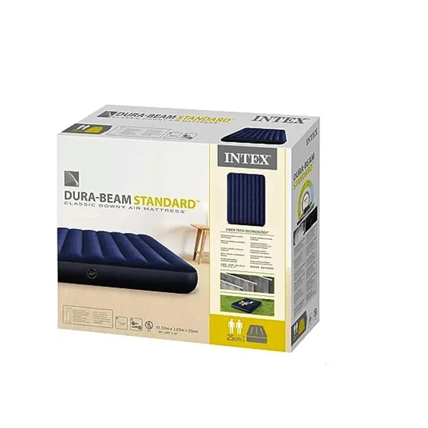 Colchón Inflable Azul 1,52m X 2,03m X 25cm - 2plz Intex 2