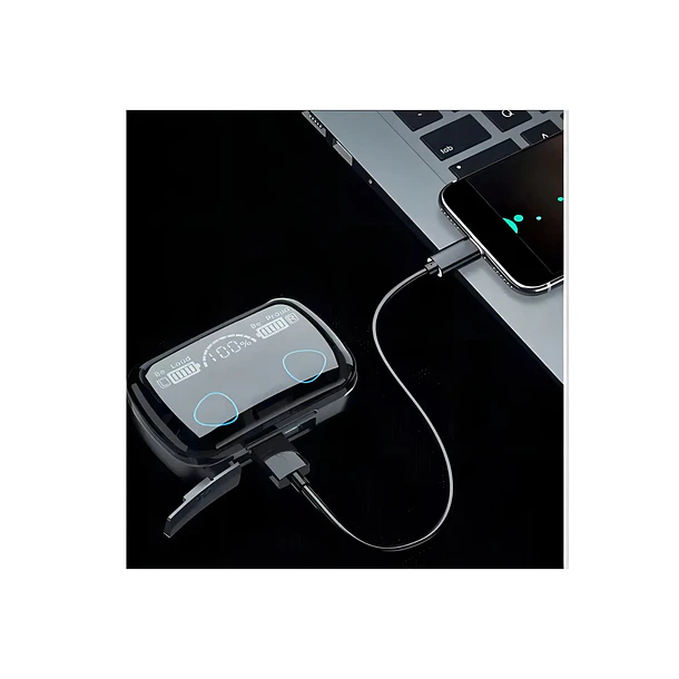 Auriculares M10 Bluetooth 5.3 de alta potencia y calidad de sonido, color negro 3