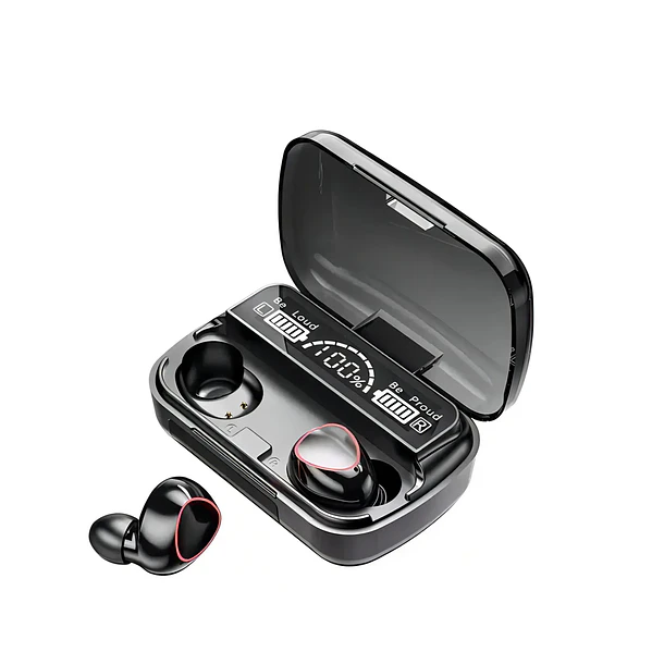 Auriculares M10 Bluetooth 5.3 de alta potencia y calidad de sonido, color negro 4