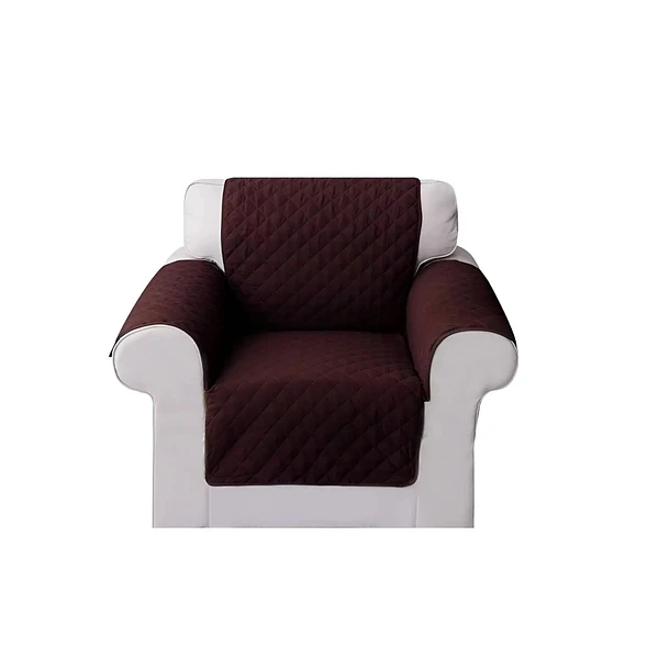 Funda Cobertor ,cubre Sofa Protector Reversible 1 Cuerpo Color Marrón 1