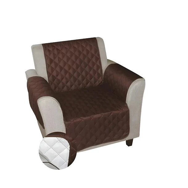 Funda Cobertor ,cubre Sofa Protector Reversible 1 Cuerpo Color Marrón 4