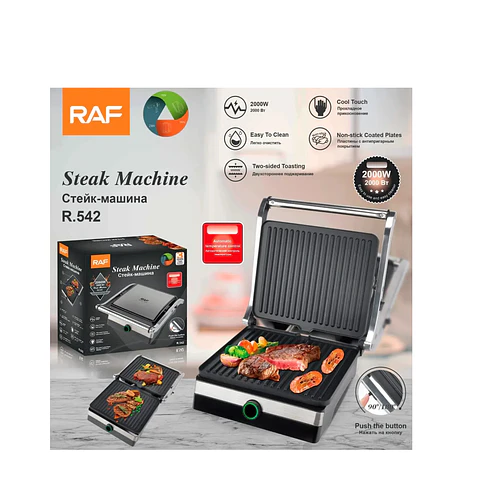 Asador Sartén Eléctrico Plancha Parrilla 2000w Raf  R542 