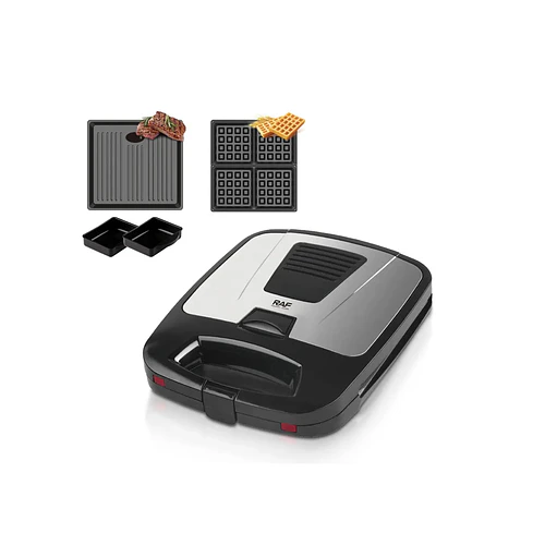 Plancha Y Wafflera Eléctrica 2 En 1 1300w Raf R.589