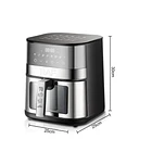 Freidora De Aire Air Fryer 1400w 5 Litros Raf R.5277 Negro 3
