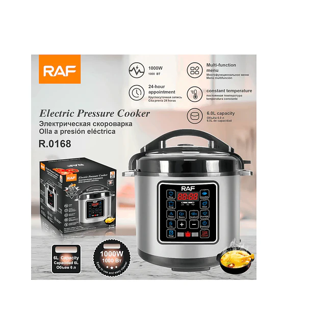 Olla A Presión Eléctrica 6 Litros R.0168 Raf 3