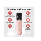 Mini Parlante Con Micrófono Efectos De Sonidos Luz Led 3