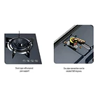 Encimera a gas 2 platos cocina tope de vidrio con chispero marca genérica color negro 2
