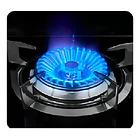 Encimera a gas 2 platos cocina tope de vidrio con chispero marca genérica color negro 4