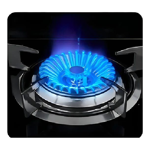 Encimera a gas 2 platos cocina tope de vidrio con chispero marca genérica color negro 4