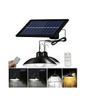Lampara Solar Doble Colgante 240w + Panel Solar + Control Xl Estructura Negro 5