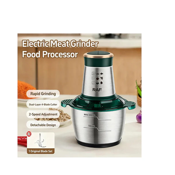 Picadora De Carne Eléctrica De Acero Inoxidable, Procesador 4