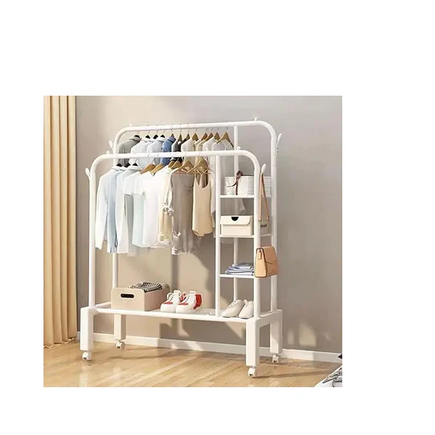 Perchero Organizador Colgante Ropa Doble Barra Tendedero 88k  3