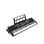Teclado FHS 61 Teclas Negro Con Pantalla LCD y Grabador Ideal Principiantes 2
