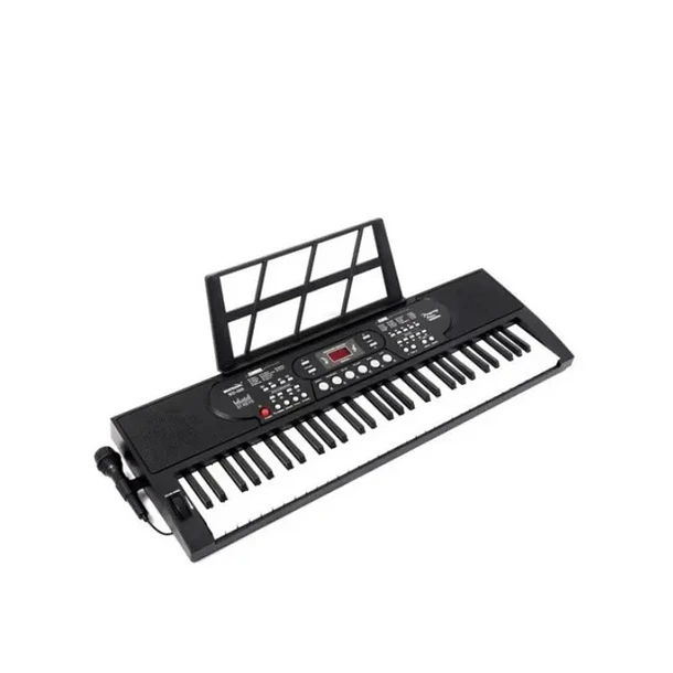 Teclado FHS 61 Teclas Negro Con Pantalla LCD y Grabador Ideal Principiantes 2