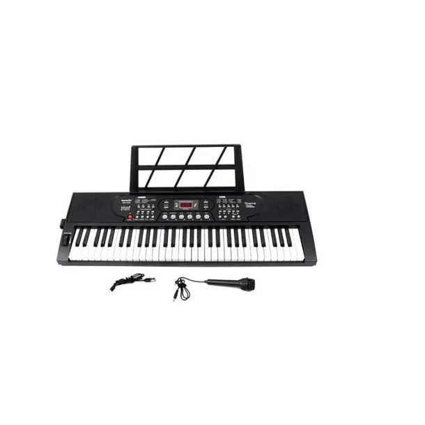 Teclado FHS 61 Teclas Negro Con Pantalla LCD y Grabador Ideal Principiantes 3