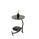 Mesa De Centro doble Auxiliar Living En Forma Media Luna   1