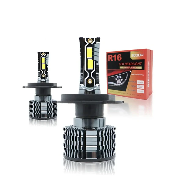 X2 Luces Turbo Led R16 3000w 30.000 Lúmenes Autos Camión H4 1