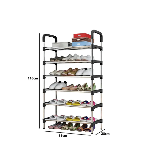Mueble Zapatero Organizador Racks Zapatero Armable Negro 2