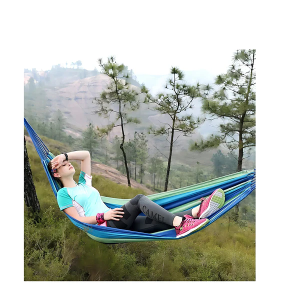 Hamaca Cama Colgante 1 Plaza para Camping y Jardín  4