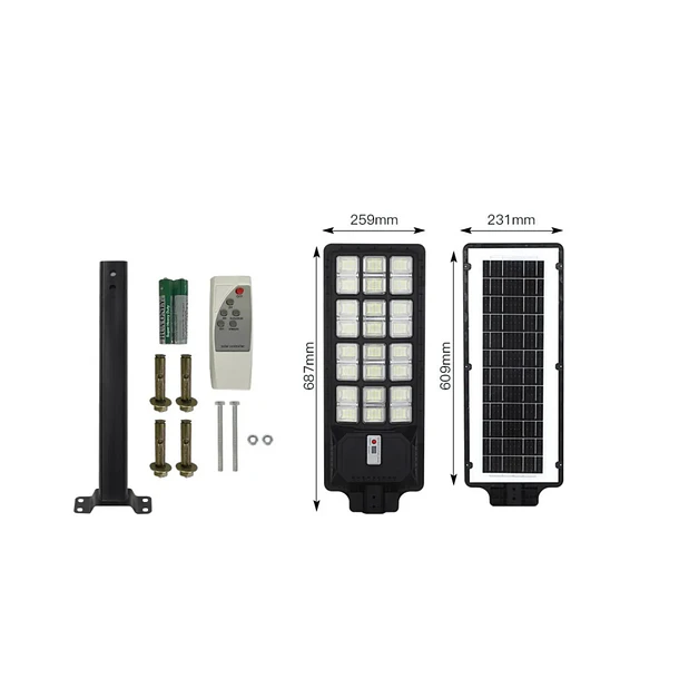Foco Solar Led Suburbano 2000w Alumbrado Público Impermeable 2