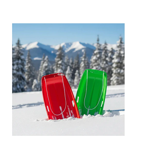 Trineo De Nieve 65x38x10cm Reforzado Con Cuerda Rojo pequeño 12