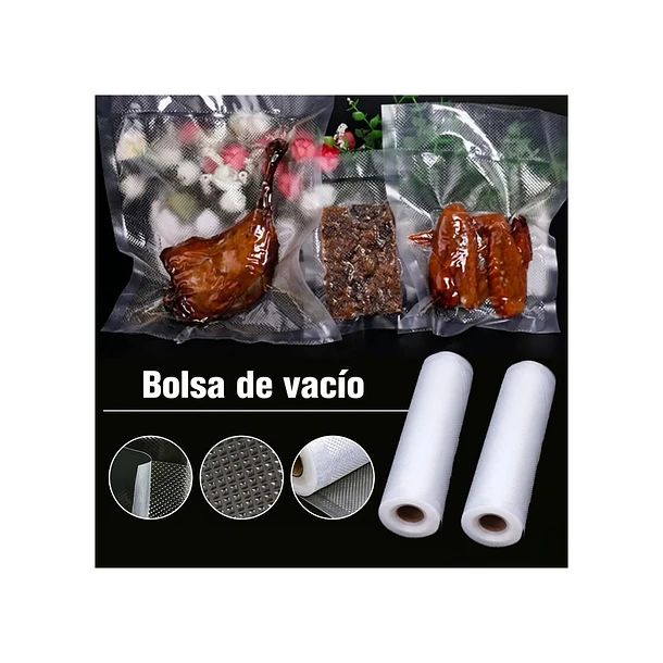 Rollos Bolsas Para Sellar Al Vacio 5 Metros Texturizadas Gofradas 3