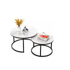 Mesa De Centro Auxiliar Doble Melamina 70x50cm  1