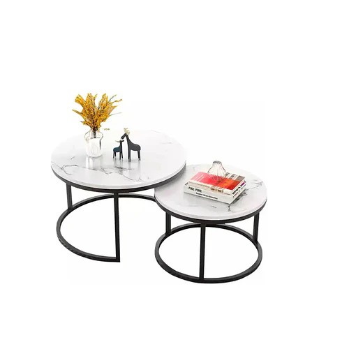 Mesa De Centro Auxiliar Doble Melamina 70x50cm 