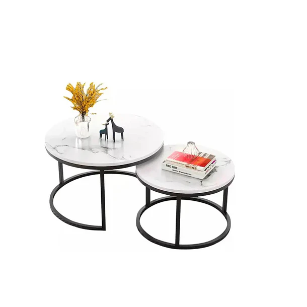 Mesa De Centro Auxiliar Doble Melamina 70x50cm  1
