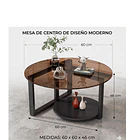 Mesa De Centro Moderna De Vidrio Templado 60x60x46 Cm 4
