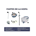 Trapero Mopa Giratoria Trapeador Balde Centrifugo 360 4